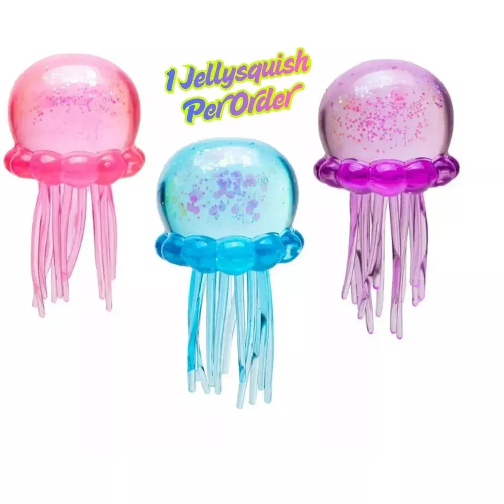 Nee Doh Blue JellySquish Sensory Squeeze Toy 3.5" Tall (1 JellySquish Per Order) - Picture 6 of 6